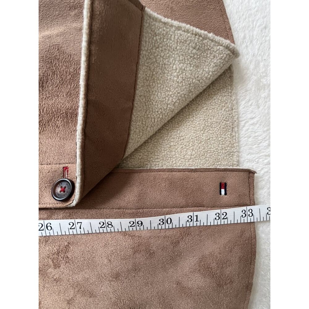 Tommy Hilfiger Men’s XXL Tan Brown Faux Suede Sherpa Lined Jacket - Picture 7 of 8